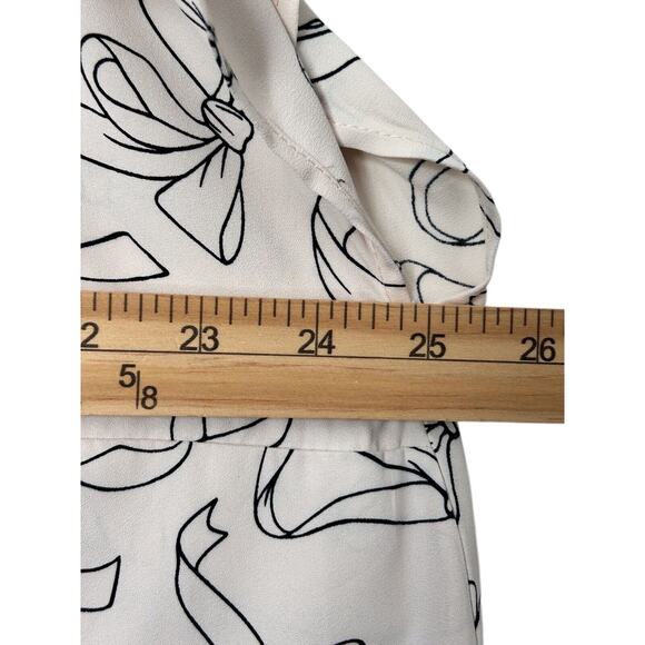 Torrid Top Size 2X Georgette Keyhole Flutter Short Sleeve Pretty Bows Blouse - Picture 11 of 13